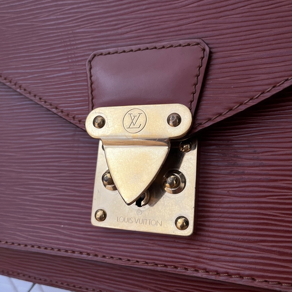 Louis Vuitton Chestnut Epi Leather Top Handle Satchel - Picture 3 of 17